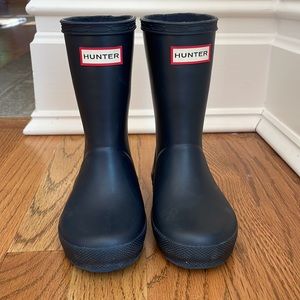 Navy Kids Hunter Rain Boots